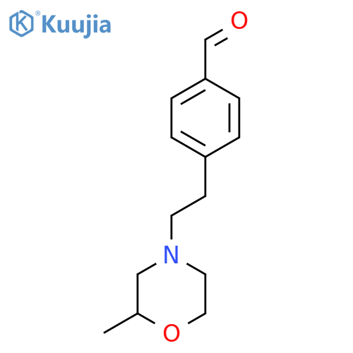 4-2-(2-methylmorpholin-4-yl)ethylbenzaldehyde structure