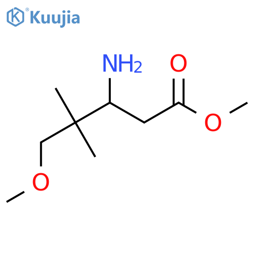 methyl 3-amino-5-methoxy-4,4-dimethylpentanoate structure