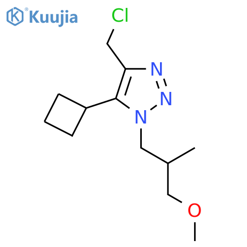4-(chloromethyl)-5-cyclobutyl-1-(3-methoxy-2-methylpropyl)-1H-1,2,3-triazole structure