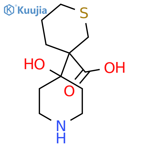 3-(4-Hydroxypiperidin-4-yl)thiane-3-carboxylic acid structure