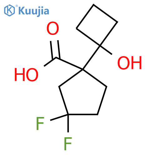 3,3-Difluoro-1-(1-hydroxycyclobutyl)cyclopentane-1-carboxylic acid structure