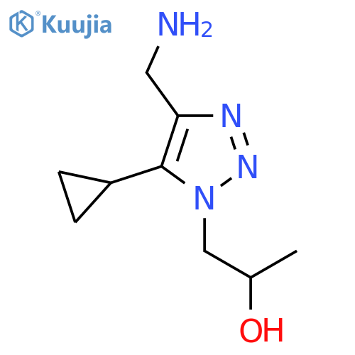 1-[4-(aminomethyl)-5-cyclopropyl-1H-1,2,3-triazol-1-yl]propan-2-ol structure