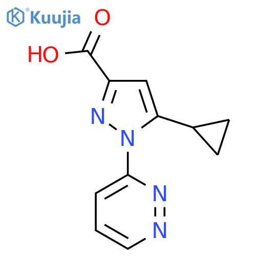 5-cyclopropyl-1-(pyridazin-3-yl)-1H-pyrazole-3-carboxylic acid structure