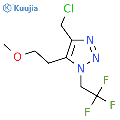 4-(chloromethyl)-5-(2-methoxyethyl)-1-(2,2,2-trifluoroethyl)-1H-1,2,3-triazole structure