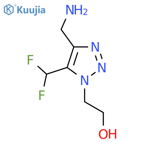 2-4-(aminomethyl)-5-(difluoromethyl)-1H-1,2,3-triazol-1-ylethan-1-ol structure