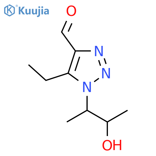 5-ethyl-1-(3-hydroxybutan-2-yl)-1H-1,2,3-triazole-4-carbaldehyde structure
