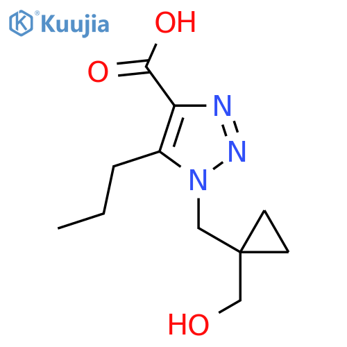 1-{1-(hydroxymethyl)cyclopropylmethyl}-5-propyl-1H-1,2,3-triazole-4-carboxylic acid structure