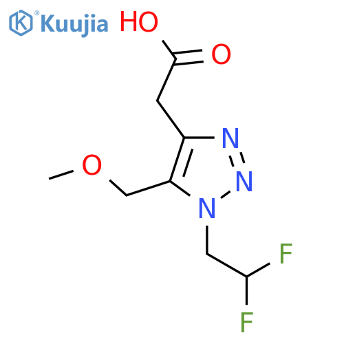 2-1-(2,2-difluoroethyl)-5-(methoxymethyl)-1H-1,2,3-triazol-4-ylacetic acid structure