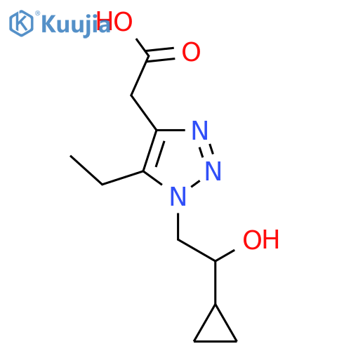 2-1-(2-cyclopropyl-2-hydroxyethyl)-5-ethyl-1H-1,2,3-triazol-4-ylacetic acid structure