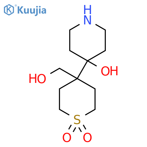 4-(hydroxymethyl)-4-(4-hydroxypiperidin-4-yl)-1lambda6-thiane-1,1-dione structure