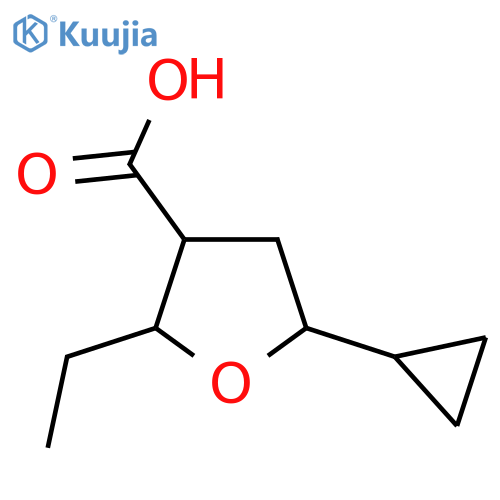 5-cyclopropyl-2-ethyloxolane-3-carboxylic acid structure