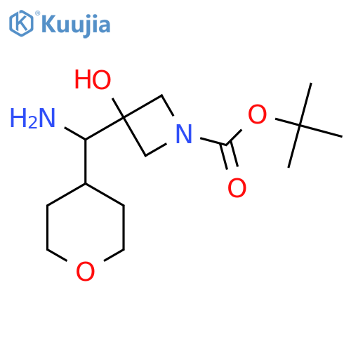 tert-butyl 3-amino(oxan-4-yl)methyl-3-hydroxyazetidine-1-carboxylate structure