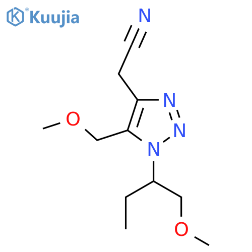2-1-(1-methoxybutan-2-yl)-5-(methoxymethyl)-1H-1,2,3-triazol-4-ylacetonitrile structure