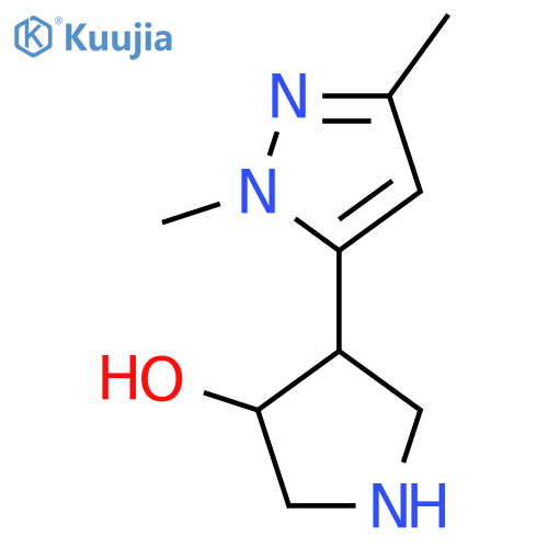 4-(1,3-dimethyl-1H-pyrazol-5-yl)pyrrolidin-3-ol structure