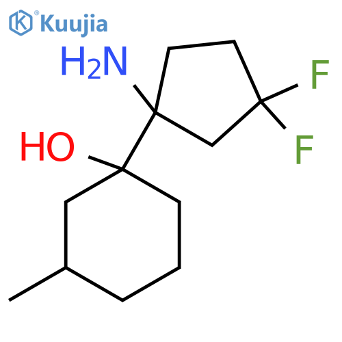 1-(1-Amino-3,3-difluorocyclopentyl)-3-methylcyclohexan-1-ol structure