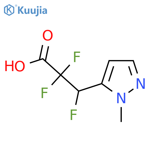 2,2,3-trifluoro-3-(1-methyl-1H-pyrazol-5-yl)propanoic acid structure