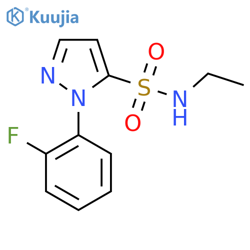 N-ethyl-1-(2-fluorophenyl)-1H-pyrazole-5-sulfonamide structure