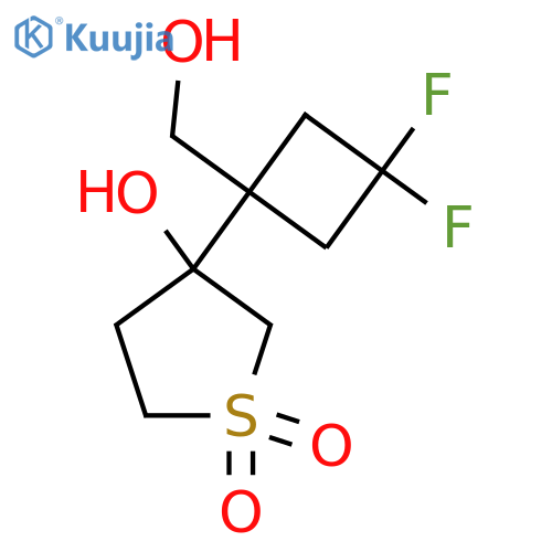 3-3,3-difluoro-1-(hydroxymethyl)cyclobutyl-3-hydroxy-1lambda6-thiolane-1,1-dione structure