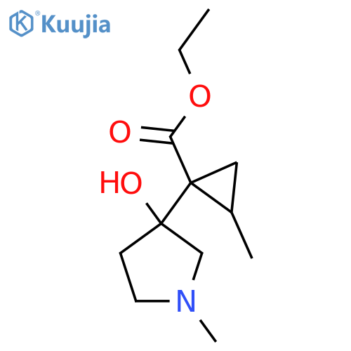 ethyl 1-(3-hydroxy-1-methylpyrrolidin-3-yl)-2-methylcyclopropane-1-carboxylate structure