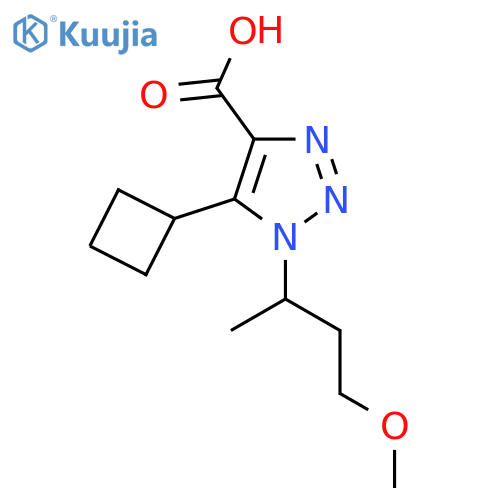5-cyclobutyl-1-(4-methoxybutan-2-yl)-1H-1,2,3-triazole-4-carboxylic acid structure