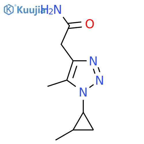2-5-methyl-1-(2-methylcyclopropyl)-1H-1,2,3-triazol-4-ylacetamide structure