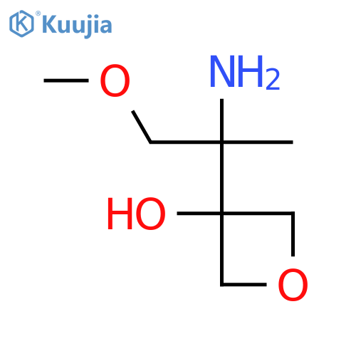 3-(2-amino-1-methoxypropan-2-yl)oxetan-3-ol structure