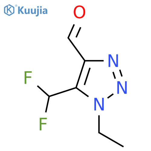 5-(difluoromethyl)-1-ethyl-1H-1,2,3-triazole-4-carbaldehyde structure