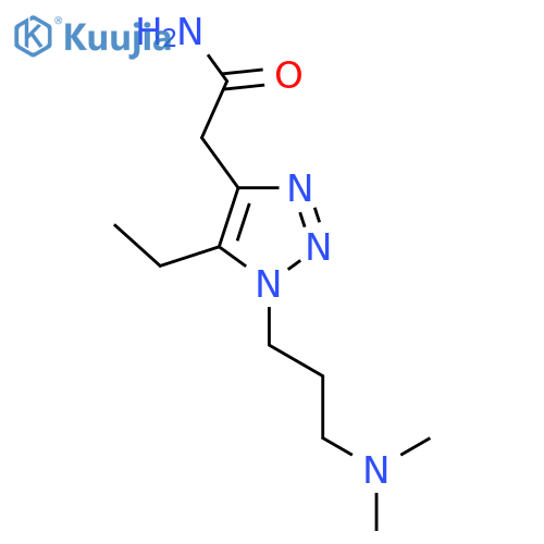 2-{1-3-(dimethylamino)propyl-5-ethyl-1H-1,2,3-triazol-4-yl}acetamide structure