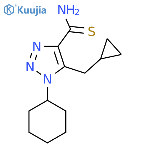 1-cyclohexyl-5-(cyclopropylmethyl)-1H-1,2,3-triazole-4-carbothioamide structure
