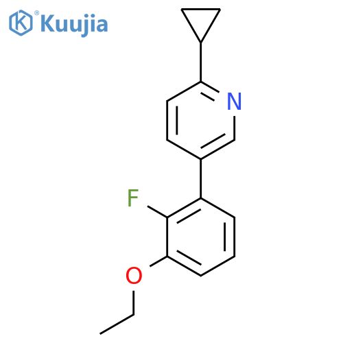 2-cyclopropyl-5-(3-ethoxy-2-fluorophenyl)pyridine structure