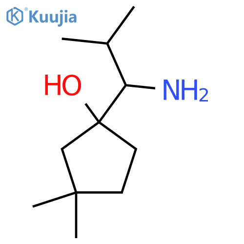 1-(1-amino-2-methylpropyl)-3,3-dimethylcyclopentan-1-ol structure