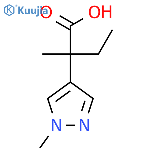 2-methyl-2-(1-methyl-1H-pyrazol-4-yl)butanoic acid structure