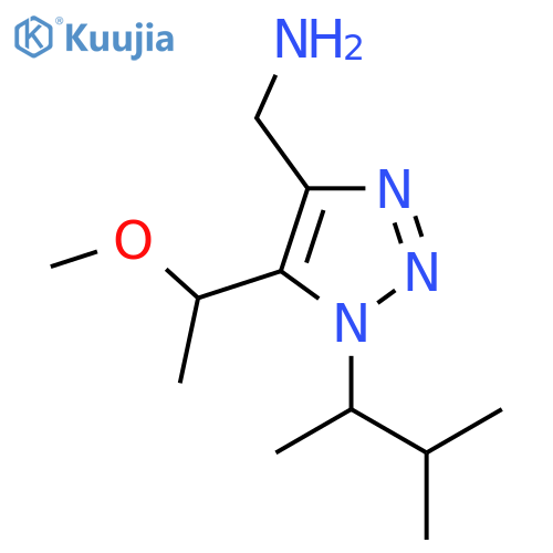 5-(1-methoxyethyl)-1-(3-methylbutan-2-yl)-1H-1,2,3-triazol-4-ylmethanamine structure