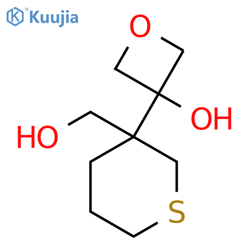 3-3-(hydroxymethyl)thian-3-yloxetan-3-ol structure