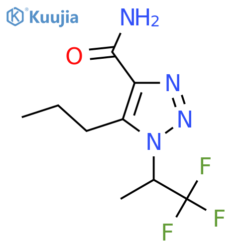 5-propyl-1-(1,1,1-trifluoropropan-2-yl)-1H-1,2,3-triazole-4-carboxamide structure