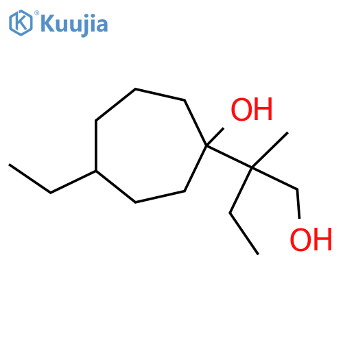 4-ethyl-1-(1-hydroxy-2-methylbutan-2-yl)cycloheptan-1-ol structure