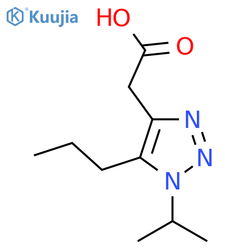 2-1-(propan-2-yl)-5-propyl-1H-1,2,3-triazol-4-ylacetic acid structure