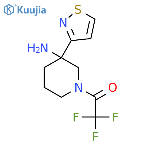 1-3-amino-3-(1,2-thiazol-3-yl)piperidin-1-yl-2,2,2-trifluoroethan-1-one structure