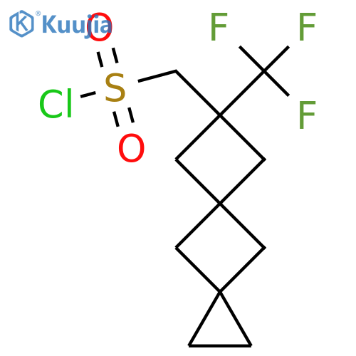 7-(trifluoromethyl)dispiro2.1.3^{5}.1^{3}nonan-7-ylmethanesulfonyl chloride structure
