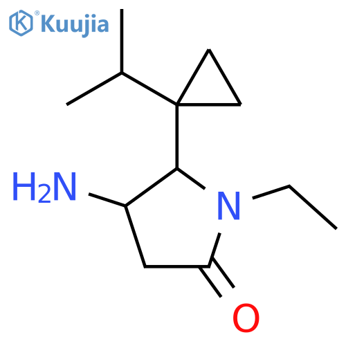 4-amino-1-ethyl-5-1-(propan-2-yl)cyclopropylpyrrolidin-2-one structure
