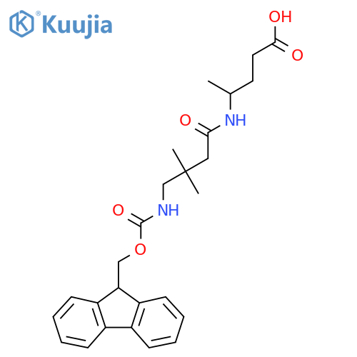 4-4-({(9H-fluoren-9-yl)methoxycarbonyl}amino)-3,3-dimethylbutanamidopentanoic acid structure