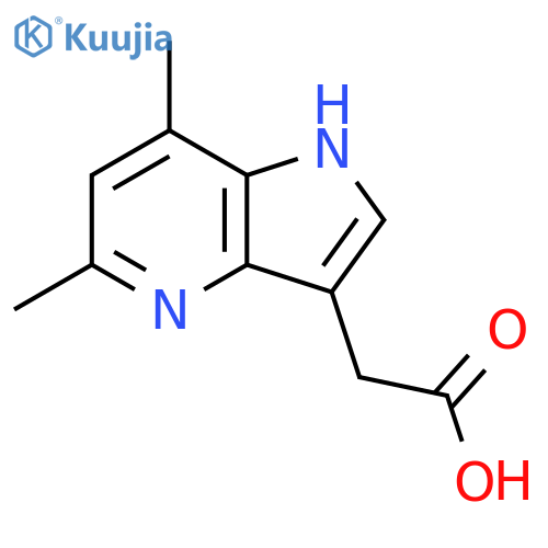 2-{5,7-dimethyl-1H-pyrrolo3,2-bpyridin-3-yl}acetic acid structure