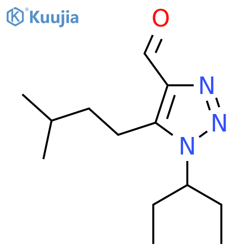 5-(3-methylbutyl)-1-(pentan-3-yl)-1H-1,2,3-triazole-4-carbaldehyde structure