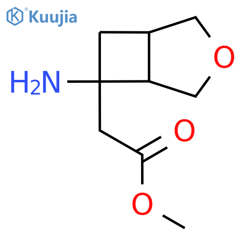 methyl 2-{6-amino-3-oxabicyclo3.2.0heptan-6-yl}acetate structure