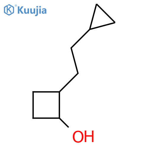 2-(2-cyclopropylethyl)cyclobutan-1-ol structure