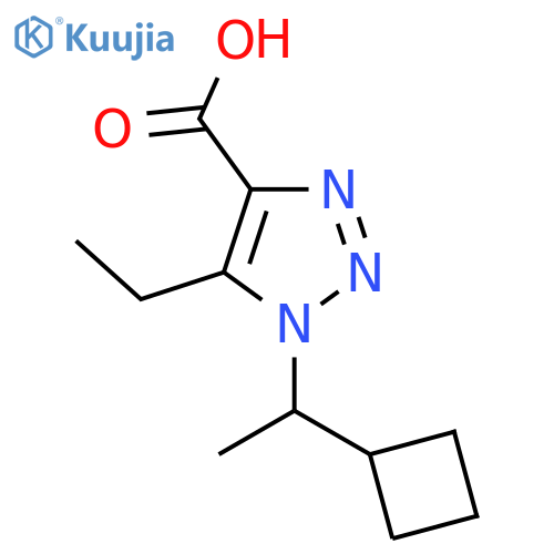 1-(1-cyclobutylethyl)-5-ethyl-1H-1,2,3-triazole-4-carboxylic acid structure