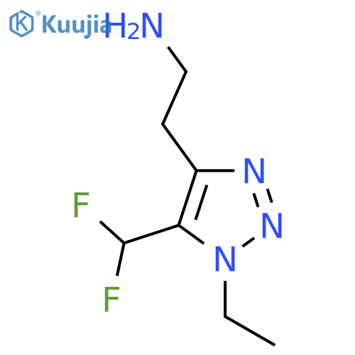 2-5-(difluoromethyl)-1-ethyl-1H-1,2,3-triazol-4-ylethan-1-amine structure