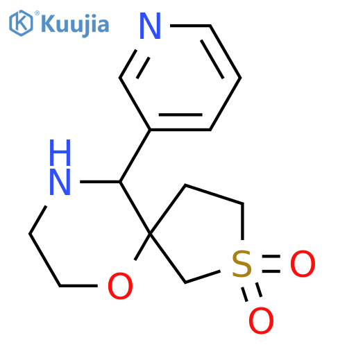 10-(Pyridin-3-yl)-6-oxa-2lambda6-thia-9-azaspiro[4.5]decane-2,2-dione structure