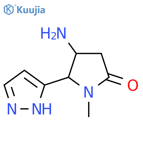 4-amino-1-methyl-5-(1H-pyrazol-3-yl)pyrrolidin-2-one structure