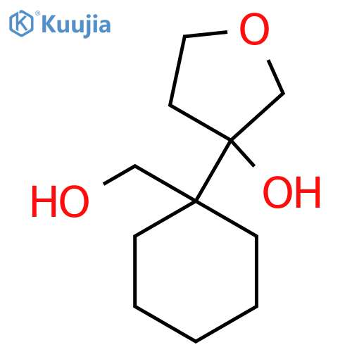 3-1-(hydroxymethyl)cyclohexyloxolan-3-ol structure